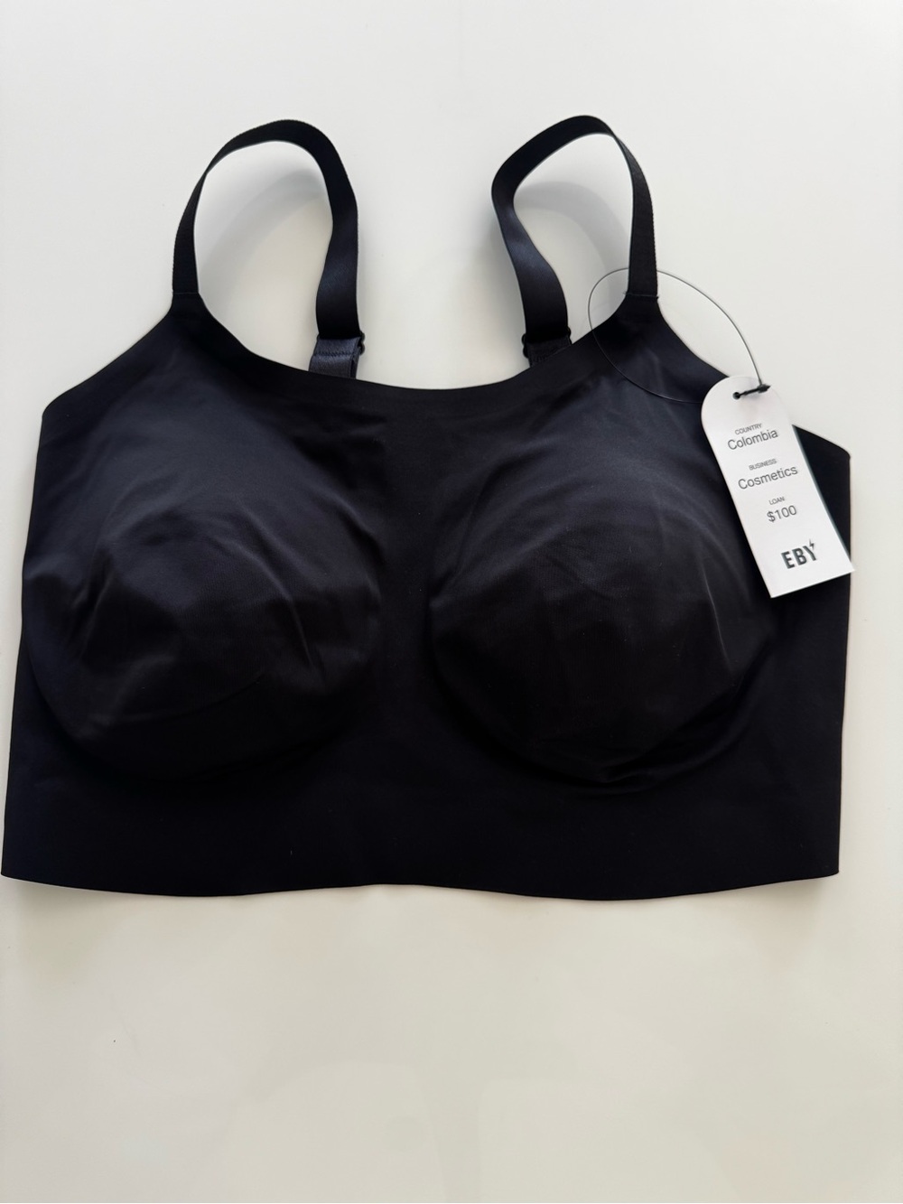 EBY Relief Bra NWT Size LDD Black Seamless Wireless SoftWire Support